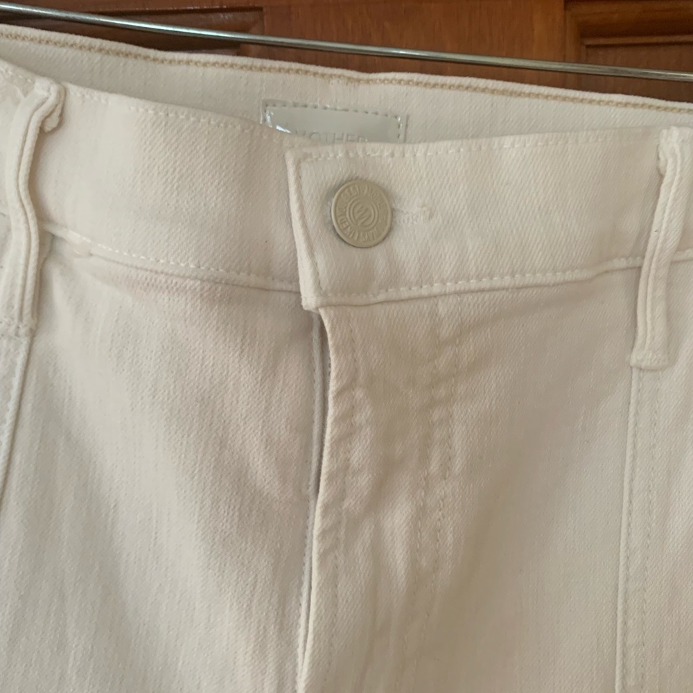 Mother NWT Cream Color Women’s Cargo Jeans Size 31 - Picture 6 of 12